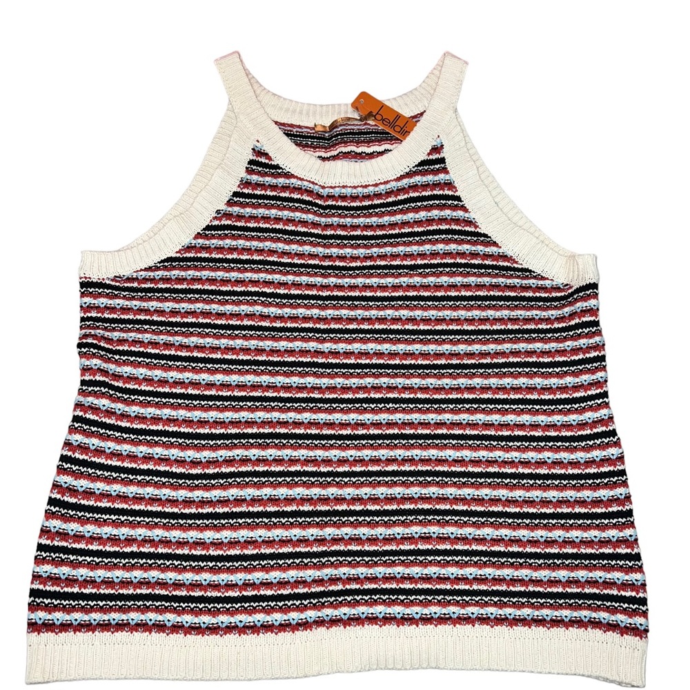 NEW Belldini Womens Cream Knit Tank Top Size Large